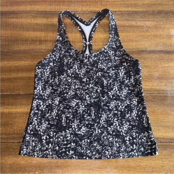 Lululemon Cool Racerback Short Tank Top Nulu Blossom Overlay Missing Rip Tag - Picture 2 of 11
